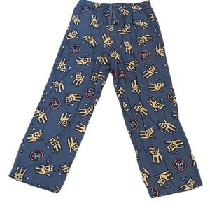 Life Is Good Blue Pajama Pants with Dog Design